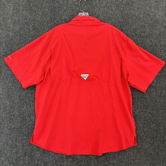 Ole Miss Rebels Shirt Men's XL Red Short Sleeve Omni-Shade Vented Pockets - Picture 4 of 10